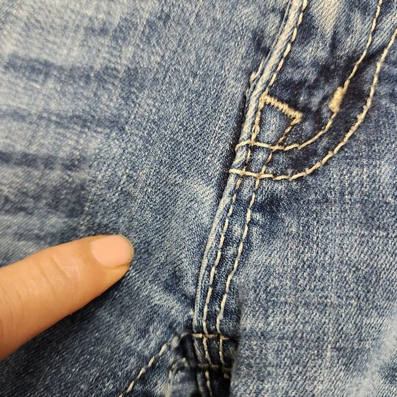 Miss Me Jeans Womens 28 Blue Bootcut Stretch Low Rise *Read* - Picture 2 of 14